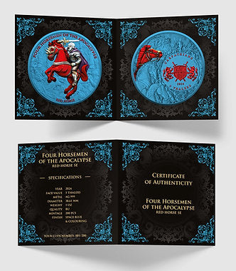 2024 Four Horsemen of the Apocalypse Red Horse – Space Blue 1 oz .999 Silver Coin