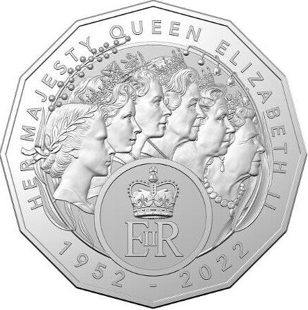 Australia 2023 50 Cents Elizabeth Regina – HM Queen Elizabeth II Commemoration CuNi Uncirculated Coin Reverse