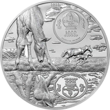 Mongolia 2022 1000 Togrog STALLION Growing Up 2 Oz Silver Coin