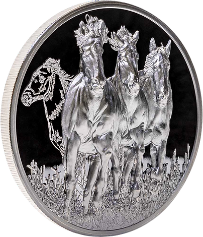 Mongolia 2022 1000 Togrog STALLION Growing Up 2 Oz Silver Coin
