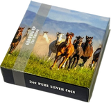Mongolia 2022 1000 Togrog STALLION Growing Up 2 Oz Silver Coin