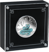 #880 CERTIFICATE Australia 2025 $1 Australian LUNAR SERIES III - Year of the Snake Blue 1oz .9999 Silver Perth Mint