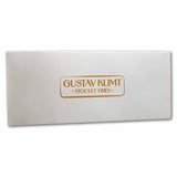 A white rectangular box with a gold border and the text 'GUSTAV KLIMT • STOCLET-FRIES •' printed in gold on the front, shown on a white background.