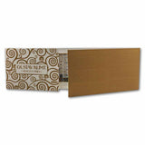 A Gustav Klimt 'Soclet Fries' card set featuring a patterned envelope on the left and a textured brown card on the right, displayed against a plain white background.