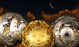 Samoa 2024 SUN AND MOON Filigree Spherical  .999 2 Oz Silver Coin