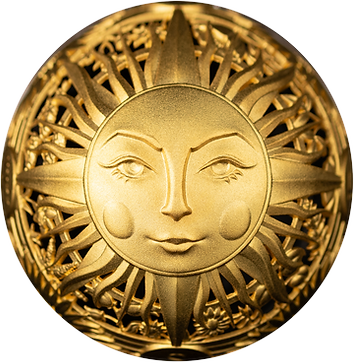 Samoa 2024 SUN AND MOON Filigree Spherical  .999 2 Oz Silver Coin