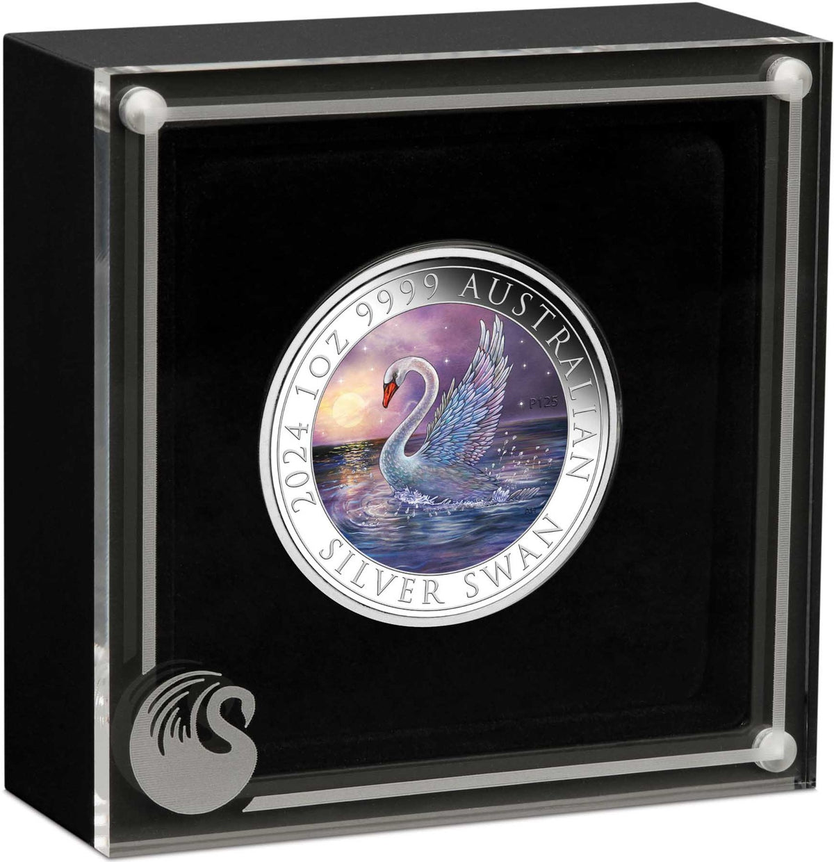 Australia 2024 $1 Swan 1oz .9999 Silver Coloured Coin Perth Mint