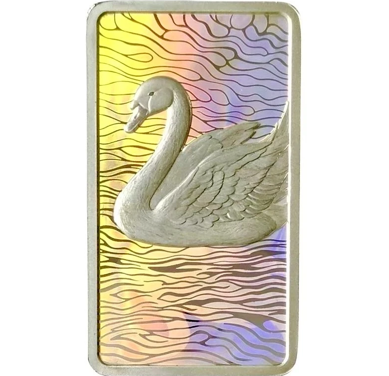 Australia 2026 Wings of Wonder - SWAN 1oz .999 Fine Silver Hologram Bar Reverse