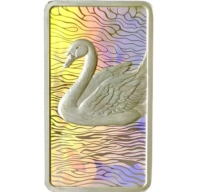 Australia 2026 Wings of Wonder - SWAN 1oz .999 Fine Silver Hologram Bar Reverse