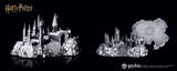 Samoa 2025 $10 HARRY POTTER HOGWARTS CASTLE 5oz .999 Silver Coin Animated gif showing rotating coin and Detal and Obverse