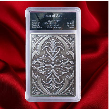 Samoa 2026 KOMSCO 1 TALA Joan of Arc Legendary Warrior Women 1oz Silver