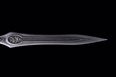 KOMSCO South Korea 2024 SWORD OF SAINT GABRIEL (Single handed Sword) - Angel Sword 2.5 oz .999 Antique Silver Stacker Detail