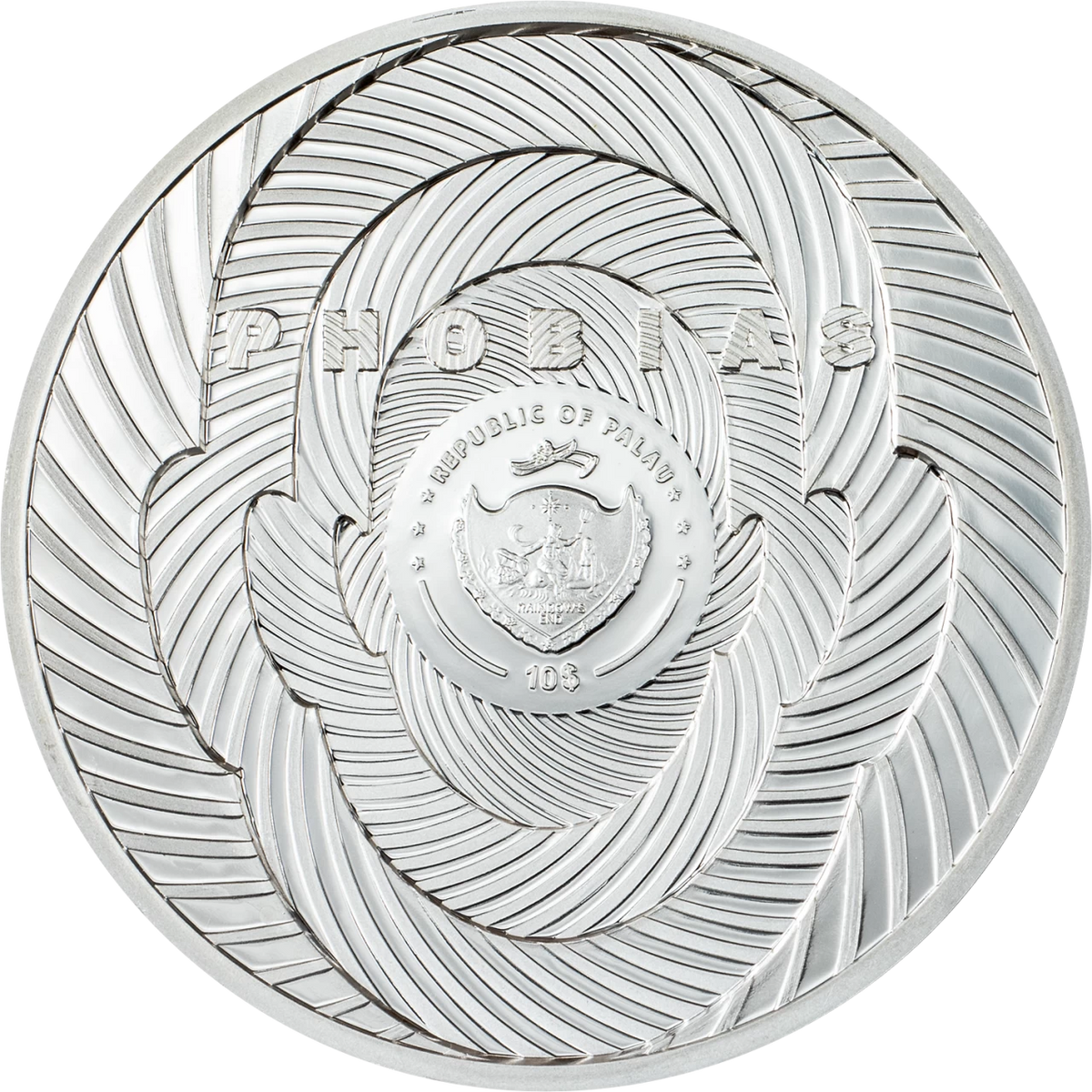 Palau 2024 $10 THALASSOPHOBIA Phobias 2 Oz .9999 Silver Coin CIT Smartminting®