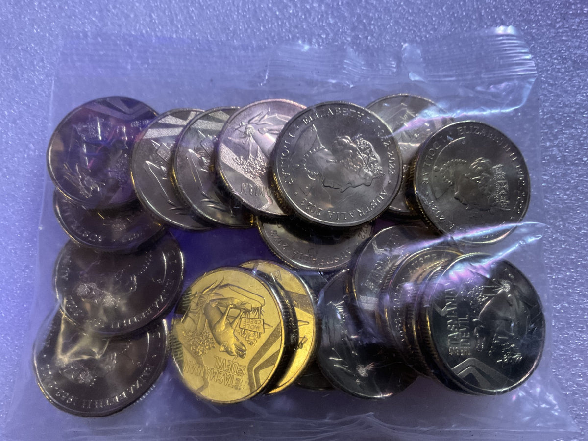 Australia 2023 $1 Big Things Tasmanian Devil Mole Creek Sealed Bag 20 Coins Uncirculated