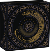 Decorative box Shipper with gold dragon design and 'Alicante' text on a transparent background
