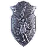 KOMSCO South Korea 2025 The Shield of St. Uriel .999 2 oz Silver Shaped Antiqued Stacker