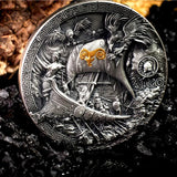 Argo Ship - Argonauts 2 oz .999 High Relief Silver 5$ Niue 2024