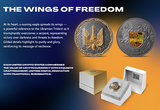 United Crypto States 2025 1000 Satoshi The Wings of Freedom Ukraine 1 oz Proof Silver Coin