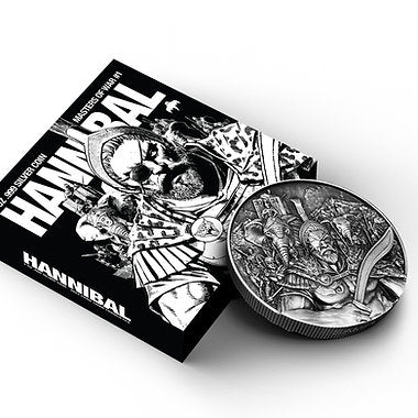 Chad 2024 10000 Francs HANNIBAL Masters of War 2oz Antique Silver Coin