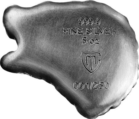 Germania Mint 2025 Bearlin 5 oz 999.9 Silver Cast Bar