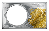 People's Republic of China PRC 2025 - / 10 Yuan THE CHINESE BULLION DRAGON COIN IN BAR 2 + 1oz Silver 1088 Made Dual Side Gold Glided Edition Set