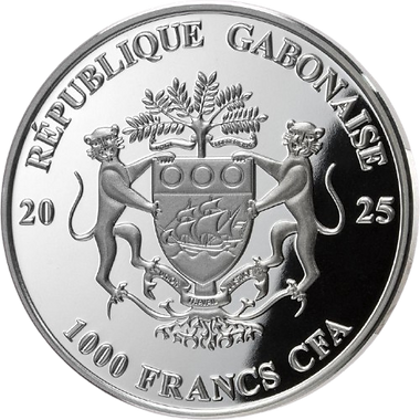 Gabon 2025 1000 Francs  SAN PIETRO IN VATICANO Full Sculpture 1 Oz Silver Coin
