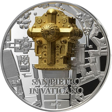 Gabon 2025 1000 Francs  SAN PIETRO IN VATICANO Full Sculpture 1 Oz Silver Coin
