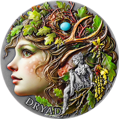 Cameroon 2026 2000 Francs DRYAD- Nature Spirits - 2 oz Antique finish .999 Silver Coin