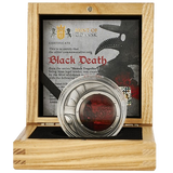 Niue 2024 $5 (Bubonic Plague) BLACK DEATH - HUMAN TRAGEDIES 2 oz .999 Silver