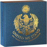 Niue 2026 $5 UNITED WE STAND 250 Years of U.S. Independence 2oz .999 Antique Silver