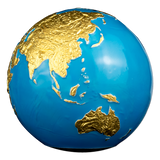 Barbados 2023 $5 BLUE MARBLE Glow in the Dark Planet Earth 3 Oz Silver Coin