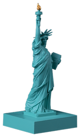 BACK ORDER Samoa 2024 $10  STATUE OF LIBERTY 3D  5oz .999 Silver 24K Gold Plated