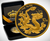 People's Republic of China PRC 2025 - / 10 Yuan THE CHINESE BULLION DRAGON Gold Black 1 Oz Silver Coin Enhanced by Black Empire Case