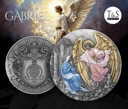 Niue 2025 $5 GABRIEL 2oz .999 High Relief Silver Coin
