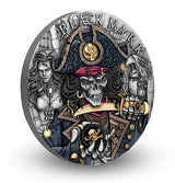 Decorative coin with intricate designs and text 'Black Mark' on a white background