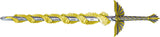 PRE-ORDER KOMSCO South Korea 2024 SWORD OF SAINT MICHAEL Edition Yellow Gold Glided - Angel Sword 2.5 oz .999 Silver Stacker Letter Opener