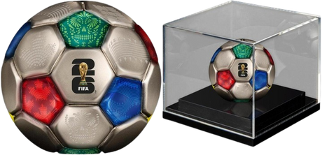 Solomon Islands 2026 $10 FIFA SPHERICAL FOOTBALL 3 Oz .999 Antique Silver Coin