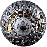 Samoa 2026 $5 REVOLUTION and FREEDOM 2 Oz .999 Antiqued Silver Filigree Spherical Coin