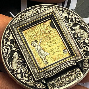 Roman Booteen's Banksy Authorized Replica  1/10oz .999 Gold Original Silver Morgan Dollar