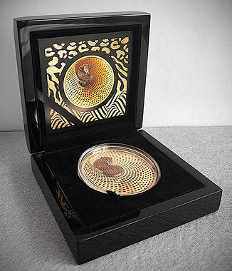 Palau 2024 $20 Leopard Camouflage Of Nature 5oz .9999 Silver Gilded Proof Coin