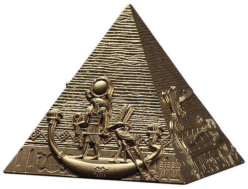 Djibouti 2026 200 Francs PYRAMIDS OF GIZA - 3 Coin Set - 6 oz .999 Antique Silver Coins