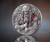 PRE-ORDER Cameroon 2025 2000 Francs KING CNUT THE GREAT: The Way to Valhalla 2oz .999 Antique finish Silver