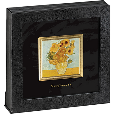 Niue 2023 $2 TREASURES of the WORLD Vincent Van Gogh Sunflowers 2 oz Silver