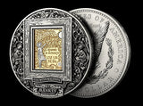 Roman Booteen's Banksy Authorized Replica  1/10oz .999 Gold Original Silver Morgan Dollar