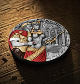 Cameroon 2024 2000 Francs CAESAR & CLEOPATRA - The Power of Love - with Ruby Insert 2oz .999 Silver