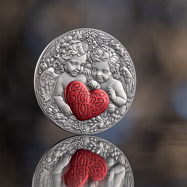 Cameroon 2026 2000F Eternal Love Celestial Beauty 1 oz .999 Antiqued Silver Coin
