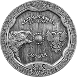 Germania Mint 2024 10 Mark Valkyries SOLVEIG 2 oz .9999 Pure Silver Antique Finish UHR