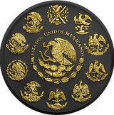 Mexico 2023 Libertad 1 Onza .999 Silver Black Platinum & 24k Gold