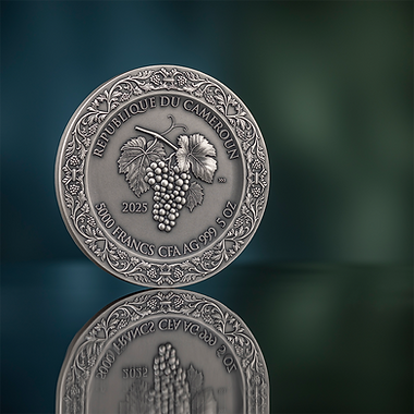 Cameroon 2025 5000 Francs CFA THE BACCHANALIA Celestial Beauty 5oz .999 Antique finish Silver Coin