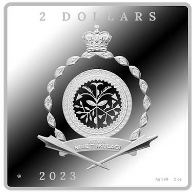 Niue 2023 $2 TREASURES of the WORLD Vincent Van Gogh Sunflowers 2 oz Silver